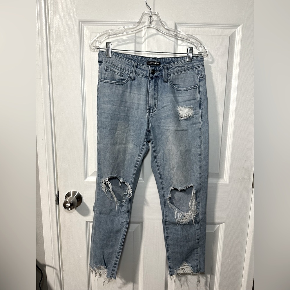 Fashion Nova distressed jeans